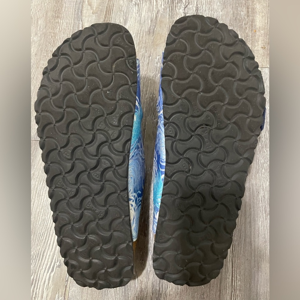 Papillio Birkenstock Stylish Blue Patterned Sandals - Picture 8 of 10